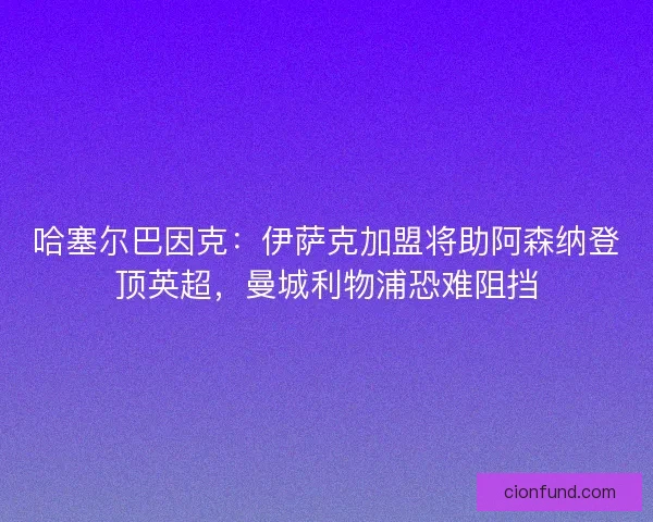 哈塞尔巴因克：伊萨克加盟将助阿森纳登顶英超，曼城利物浦恐难阻挡