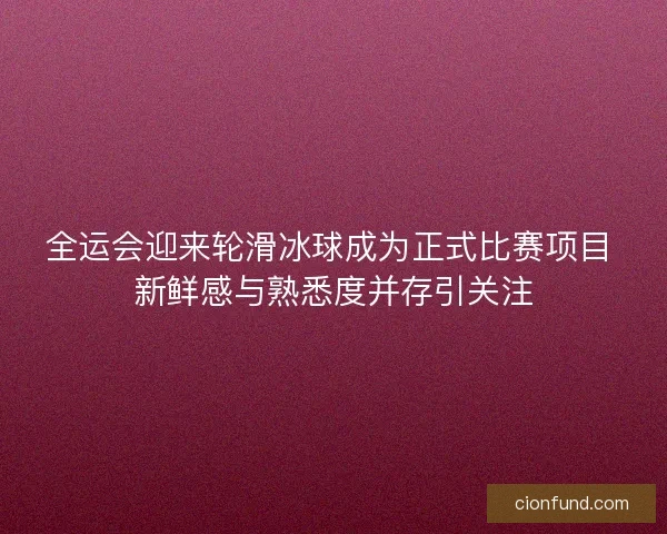 全运会迎来轮滑冰球成为正式比赛项目 新鲜感与熟悉度并存引关注